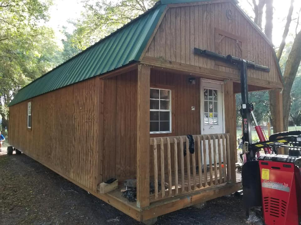 Careful shed relocation setup in Lake County